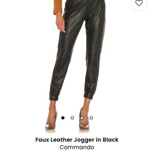 Commando faux leather joggers